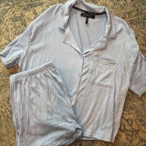 BCBG MaxAzria Pajama Set Baby Blue Size L